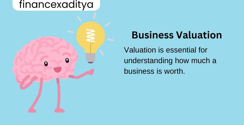 Business Valuation Technique definition with a brain with a bulb emoji to search a good stock in stock market and be profitable with own deep research